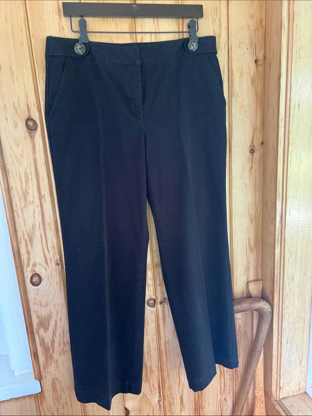 Talbots Petites Classic Women's Black Wide Leg Pants